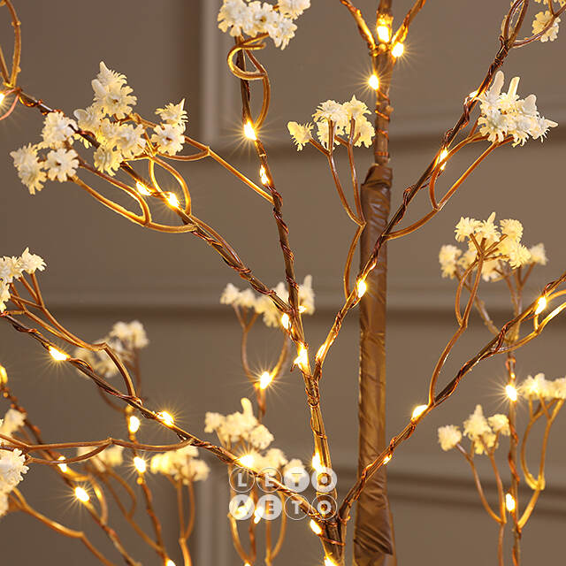Светодиодное дерево Glenrothes 120 см, 150 теплых белых LED ламп, IP44 Winter Deco