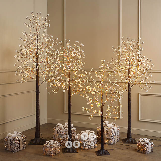 Светодиодное дерево Glenrothes 180 см, 400 теплых белых LED ламп, IP44 Winter Deco