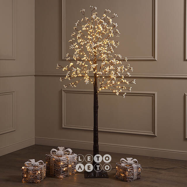 Светодиодное дерево Glenrothes 150 см, 300 теплых белых LED ламп, IP44 Winter Deco