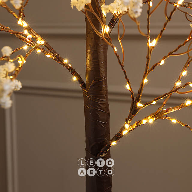 Светодиодное дерево Glenrothes 150 см, 300 теплых белых LED ламп, IP44 Winter Deco