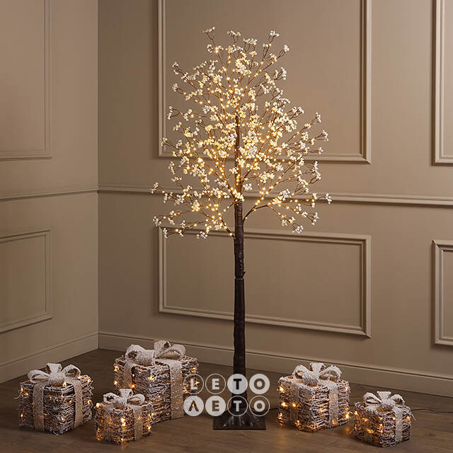 Светодиодное дерево Glenrothes 180 см, 400 теплых белых LED ламп, IP44 Winter Deco
