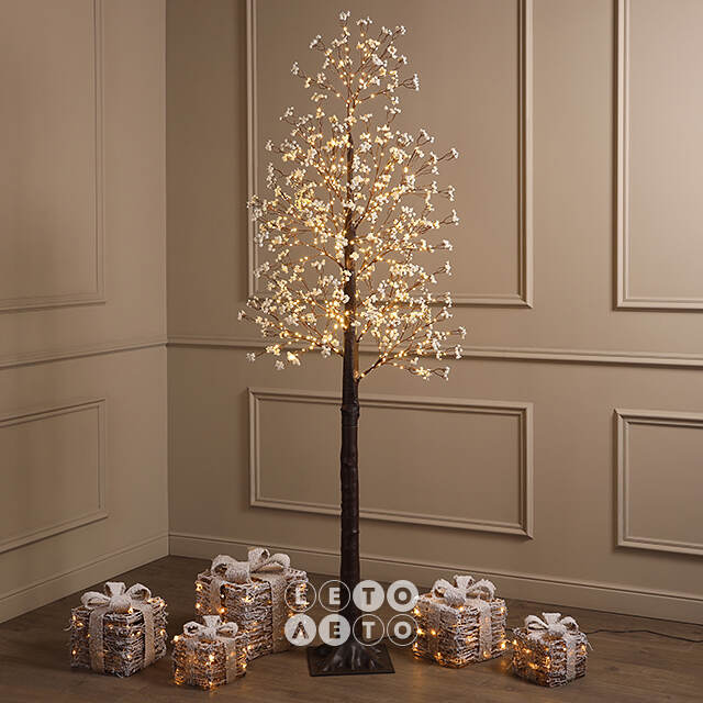 Светодиодное дерево Glenrothes 210 см, 500 теплых белых LED ламп, IP44 Winter Deco