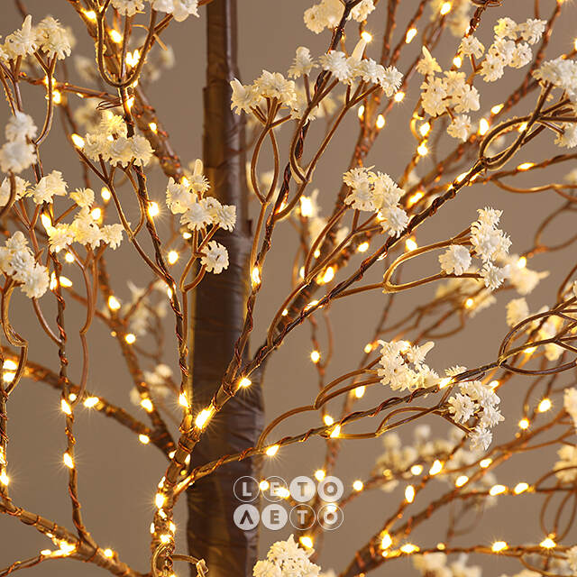 Светодиодное дерево Glenrothes 210 см, 500 теплых белых LED ламп, IP44 Winter Deco