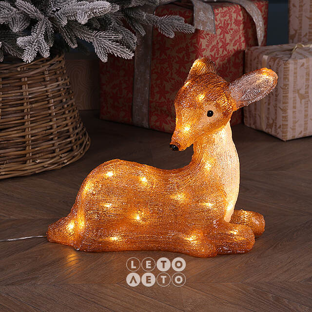 Светодиодная фигура Олень Мэлвин 39 см, 40 теплых белых LED ламп, IP44 Winter Deco