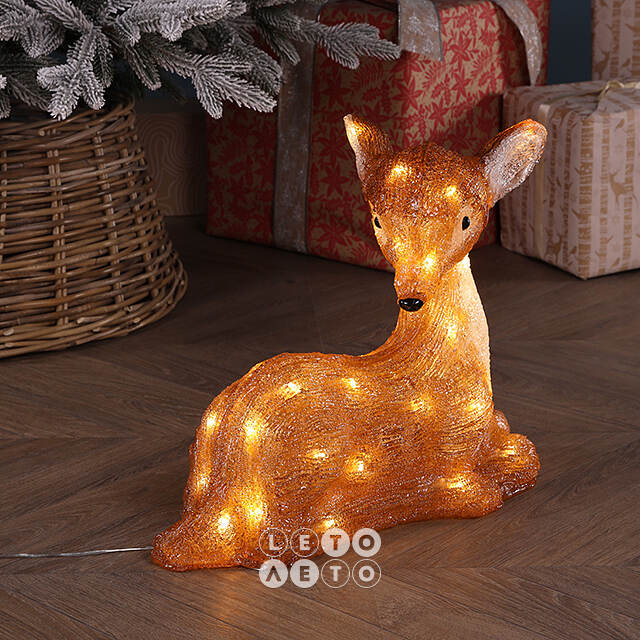 Светодиодная фигура Олень Мэлвин 39 см, 40 теплых белых LED ламп, IP44 Winter Deco