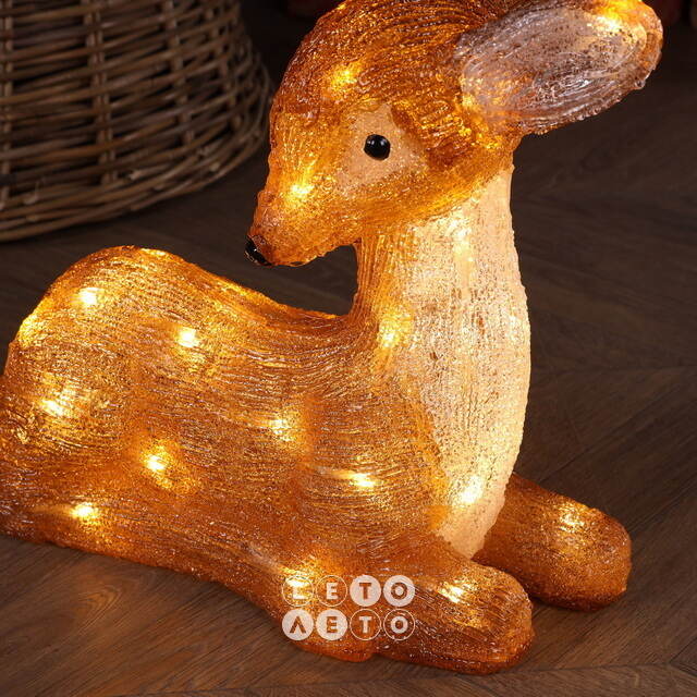 Светодиодная фигура Олень Мэлвин 39 см, 40 теплых белых LED ламп, IP44 Winter Deco