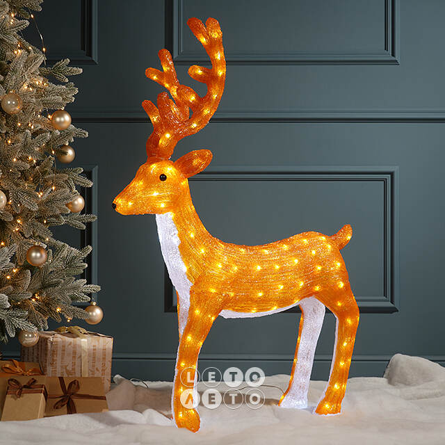 Светодиодная фигура Олень Нико 110 см, 160 холодных белых LED ламп, IP44 Winter Deco
