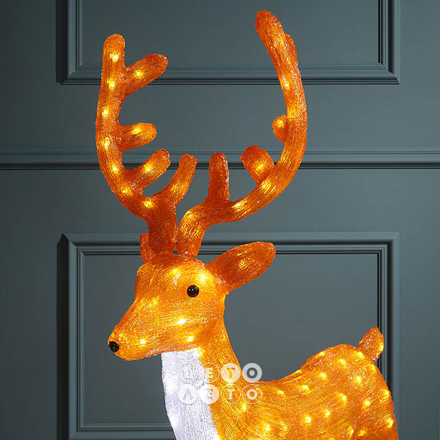 Светодиодная фигура Олень Нико 110 см, 160 холодных белых LED ламп, IP44 Winter Deco