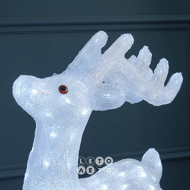 Светодиодная фигура Олень Эклер 74 см, 160 холодных белых LED ламп, IP44 Winter Deco