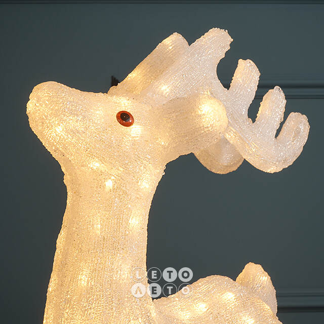 Светодиодная фигура Олень Эклер 74 см, 160 теплых белых LED ламп, IP44 Winter Deco