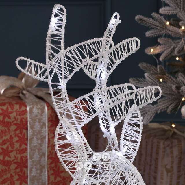 Светодиодная фигура Олень Тоннер 48 см, 40 холодных белых LED ламп, IP44 Winter Deco