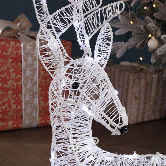 Светодиодная фигура Олень Тоннер 48 см, 40 холодных белых LED ламп, IP44 Winter Deco