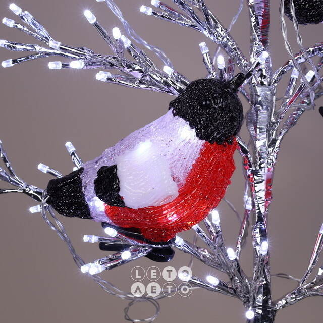 Светодиодная фигура Снегири 17 см, 40 холодных белых LED ламп, 5 шт, IP44 Winter Deco