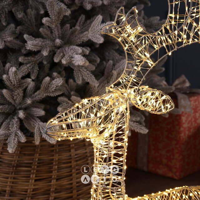 Светодиодная фигура Олень Фьюри 63 см, 1000 теплых белых LED ламп, IP44 Winter Deco
