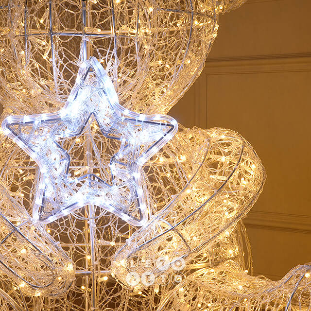 Светодиодный медведь Стабби 120 см, 584 теплых белых LED ламп, IP67 Winter Deco