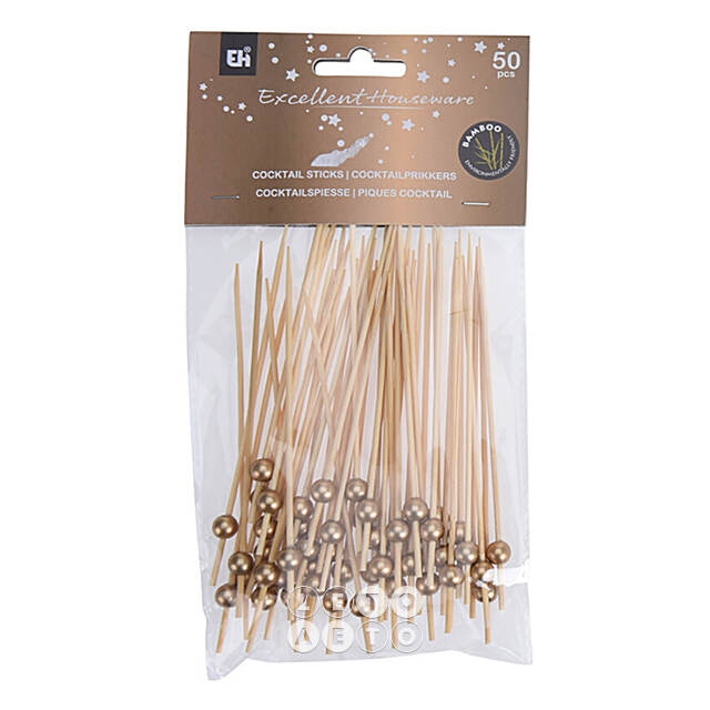 Шпажки для канапе Sparkle 12 см, 50 шт, золотые Koopman
