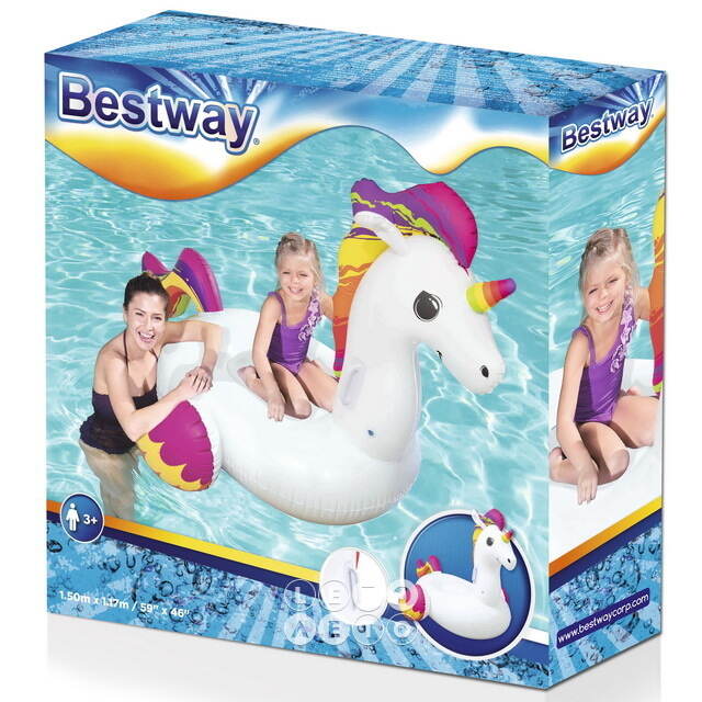 Надувная игрушка для плавания Единорог розовый 155*119 см Bestway
