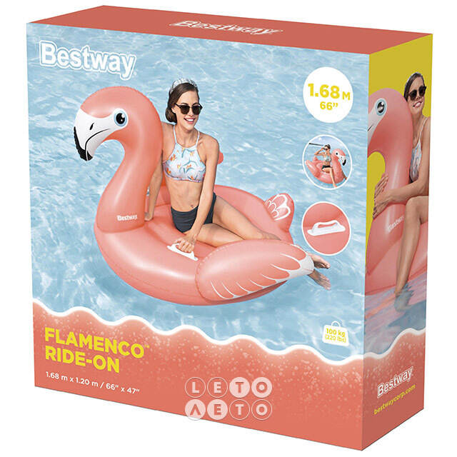 Надувная игрушка для плавания Фламинго 168*120 см Bestway