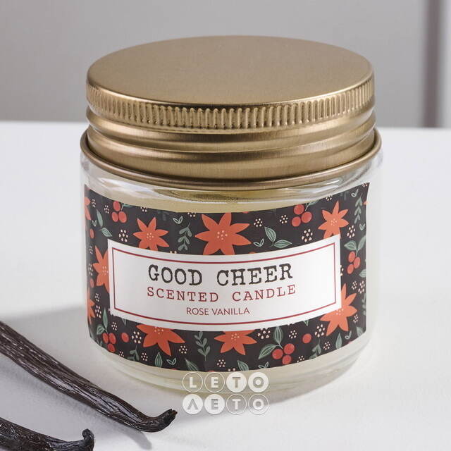 Ароматическая свеча Good Cheer: Роза и Ваниль 6 см Koopman (Купман)