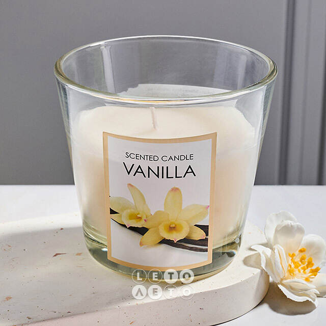 Ароматическая свеча Vanilla 8 см, в стеклянном стакане Koopman (Купман)