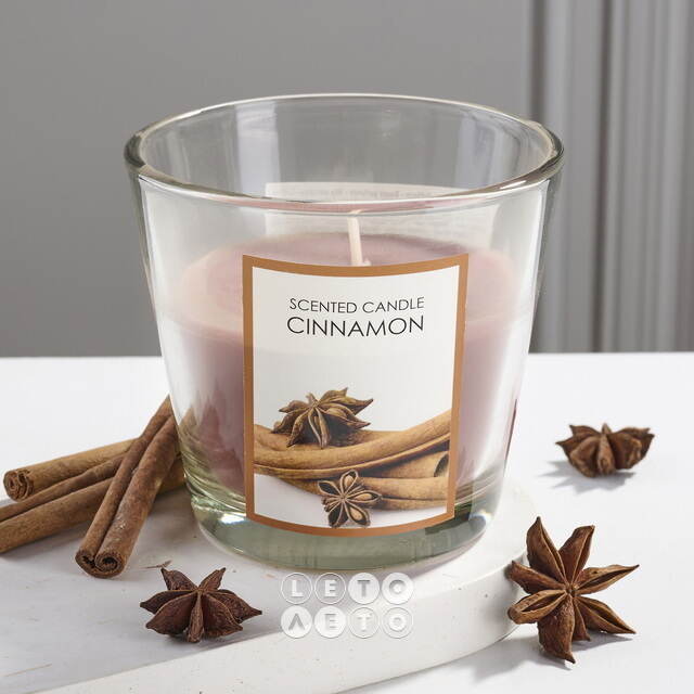 Ароматическая свеча Cinnamon 8 см, в стеклянном стакане Koopman (Купман)