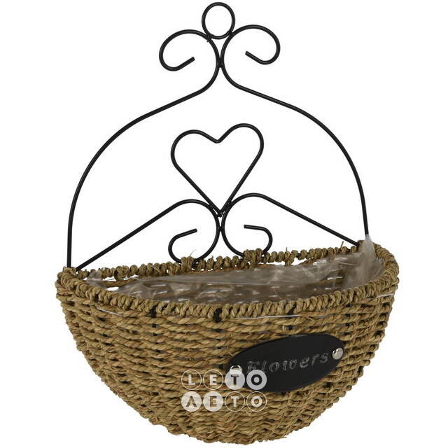 Подвесное кашпо Spring Flowers - Natural 35*29 см Koopman