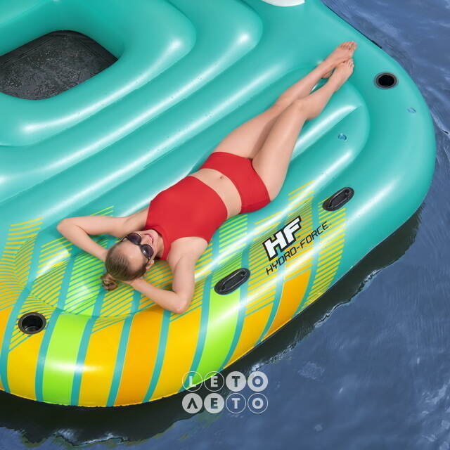 Надувной матрас-остров с навесом Sunny Island 291*265*83 см Bestway