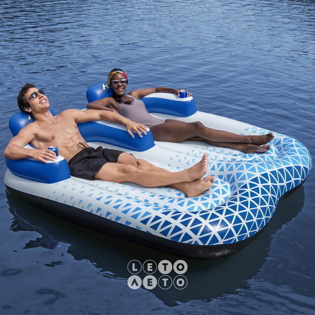 Надувной матрас-шезлонг Indigo Wave 183*176 см, двухместный Bestway
