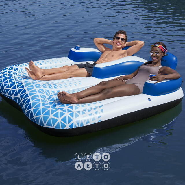 Надувной матрас-шезлонг Indigo Wave 183*176 см, двухместный Bestway