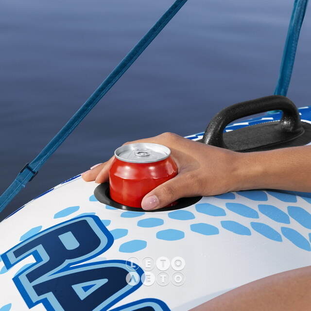 Надувное круг-кресло Rapid Rider 123 см с навесом, голубое Bestway