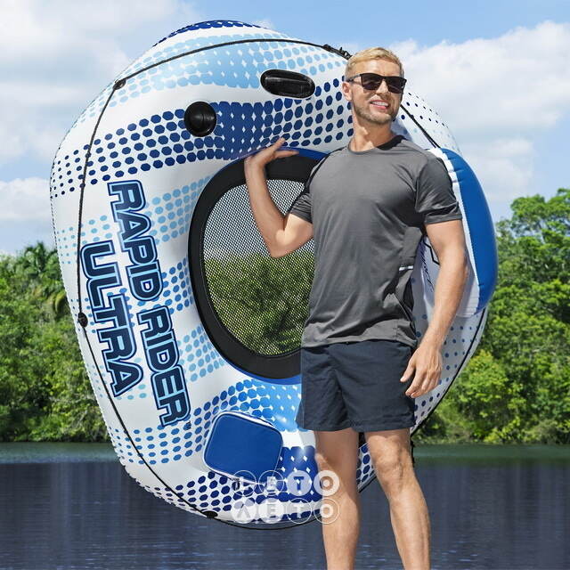 Надувное круг-кресло Rapid Rider 152*132 см, голубое Bestway
