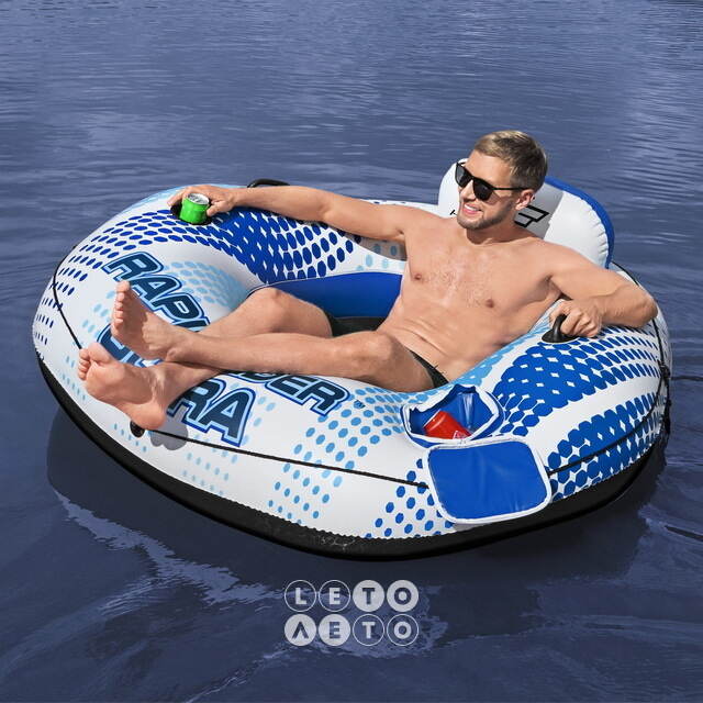 Надувное круг-кресло Rapid Rider 152*132 см, голубое Bestway