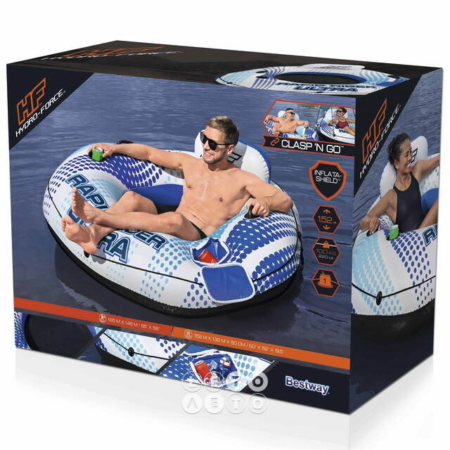 Надувное круг-кресло Rapid Rider 152*132 см, голубое Bestway