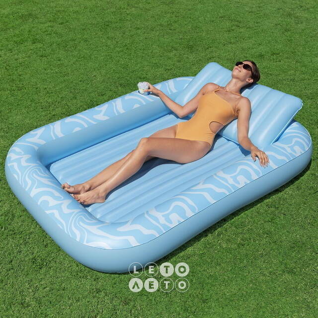 Надувной шезлонг для плавания Tanning Lounge 214*155 см Bestway