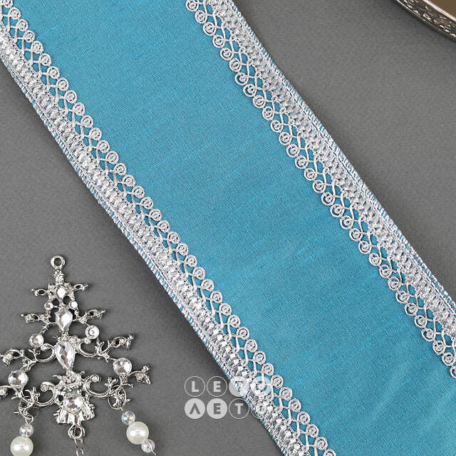 Декоративная лента Blue Blush: Кружево 500*10 см Kaemingk