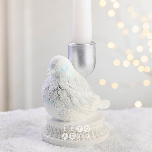 Декоративный подсвечник Winter Dove 11 см EDG (ЭДГ)