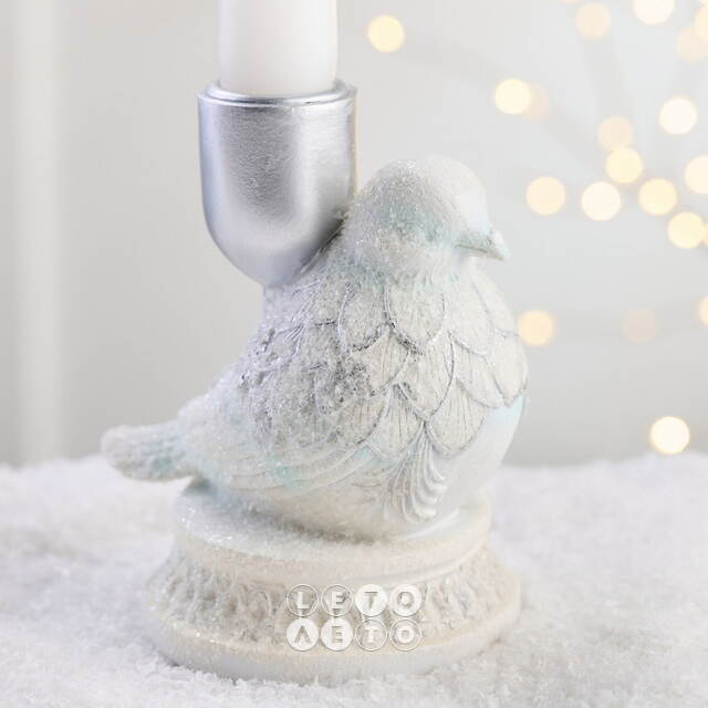 Декоративный подсвечник Winter Dove 11 см EDG (ЭДГ)