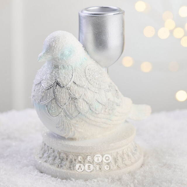 Декоративный подсвечник Winter Dove 11 см EDG (ЭДГ)