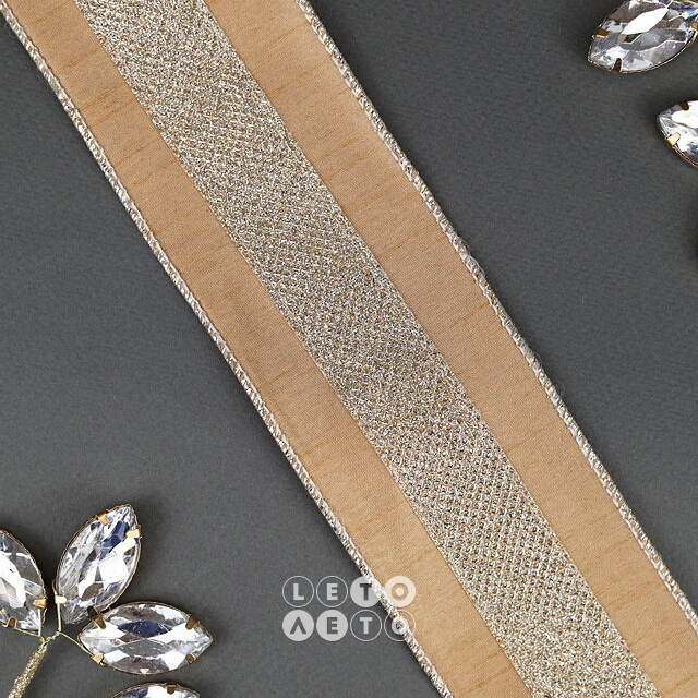 Декоративная лента Inca Gold: Pizzo 1000*6 см Kaemingk