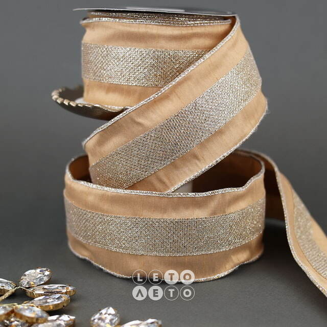 Декоративная лента Inca Gold: Pizzo 1000*6 см Kaemingk