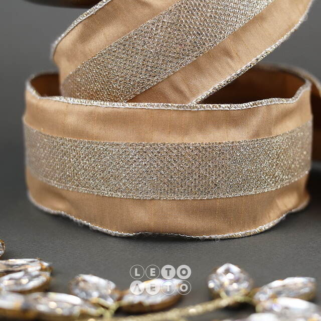 Декоративная лента Inca Gold: Pizzo 1000*6 см Kaemingk