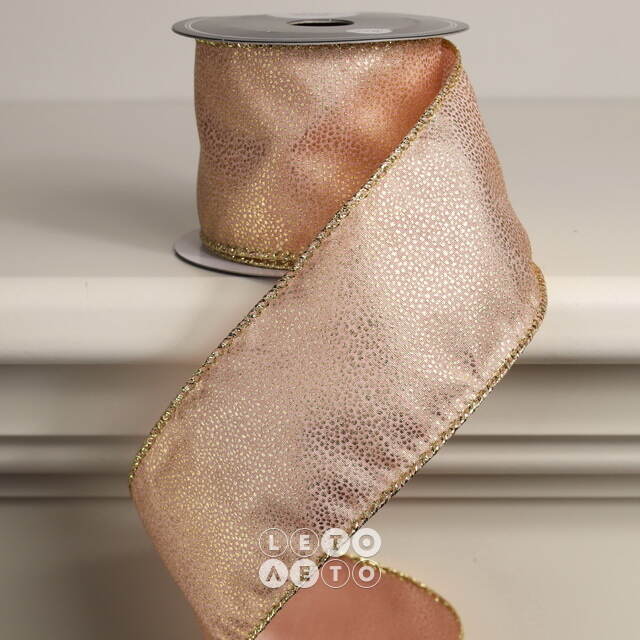 Декоративная лента Snowy Pink 270*6 см Kaemingk