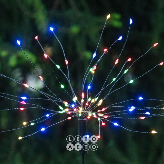 Садовый светильник на солнечной батарее Solar Glory Firework 100*26 см, 90 разноцветных LED ламп, IP44 Star Trading
