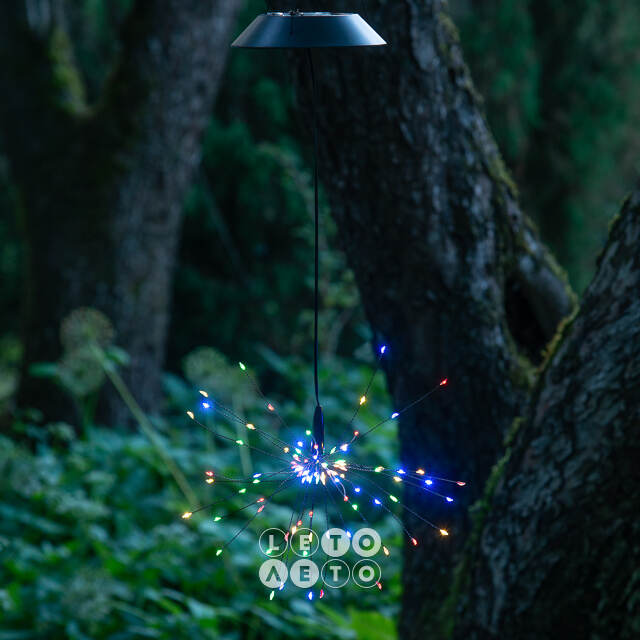Подвесной садовый светильник Solar Glory Firework 50*26 см, 90 разноцветных LED ламп, на солнечной батарее, IP44 Star Trading