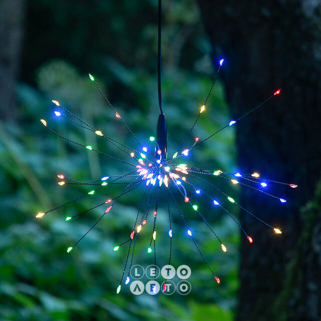 Подвесной садовый светильник Solar Glory Firework 50*26 см, 90 разноцветных LED ламп, на солнечной батарее, IP44 Star Trading