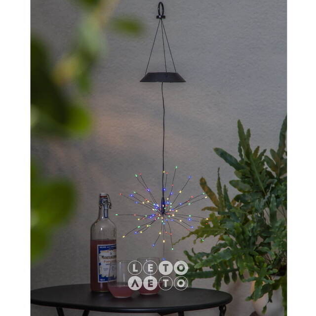 Подвесной садовый светильник Solar Glory Firework 50*26 см, 90 разноцветных LED ламп, на солнечной батарее, IP44 Star Trading