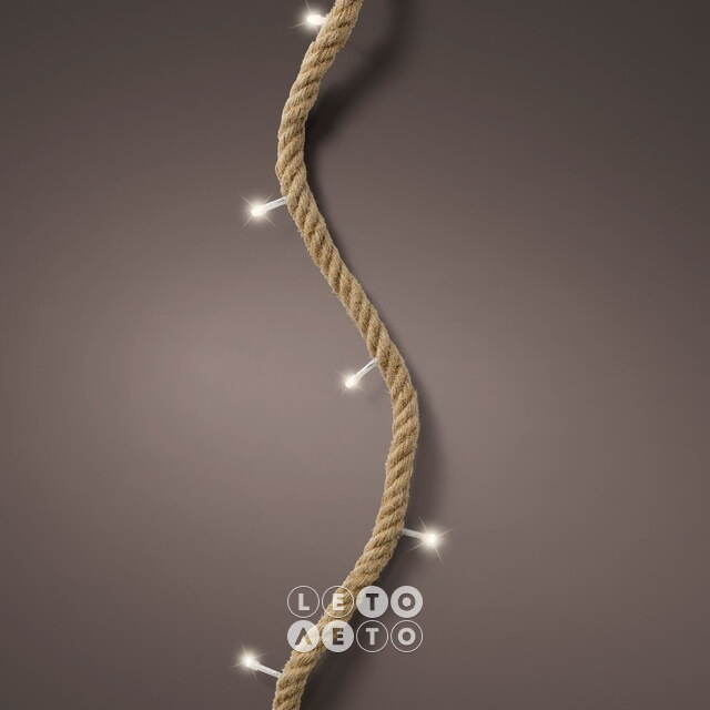 Светодиодная гирлянда Corda 3.9 м, 40 теплых белых LED ламп, канат, IP20 Kaemingk