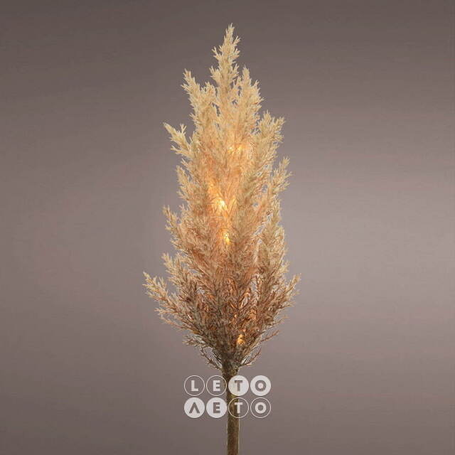 Светящаяся ветка для декора Pampas Caramel 70 см, теплые белые LED, на батарейках Kaemingk