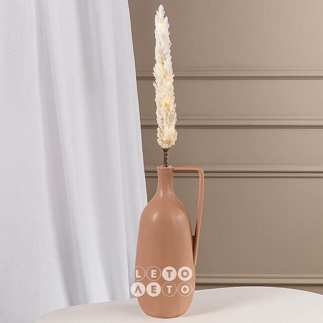 Светящаяся ветка для декора Cortaderia Creamy 70 см, теплые белые LED, на батарейках Kaemingk