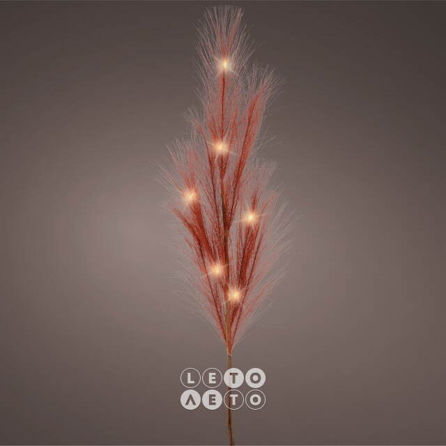 Светящаяся ветка для декора Marsala Pluma 70 см, теплые белые LED лампы, на батарейках Kaemingk